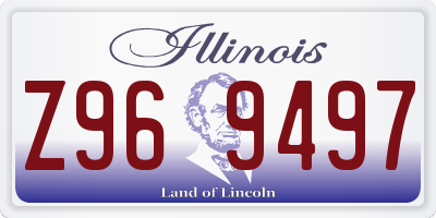 IL license plate Z969497
