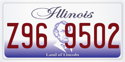 IL license plate Z969502