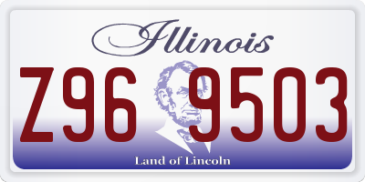 IL license plate Z969503