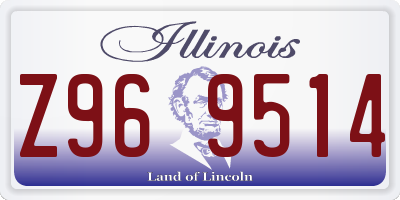 IL license plate Z969514