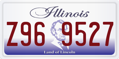 IL license plate Z969527
