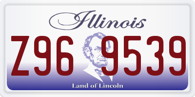 IL license plate Z969539