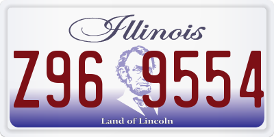IL license plate Z969554