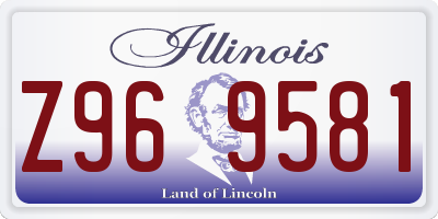 IL license plate Z969581