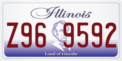 IL license plate Z969592