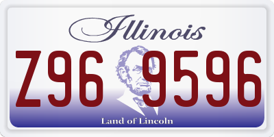 IL license plate Z969596