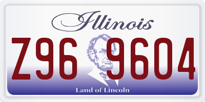 IL license plate Z969604