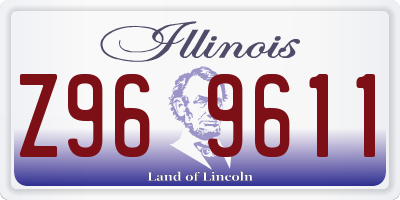IL license plate Z969611