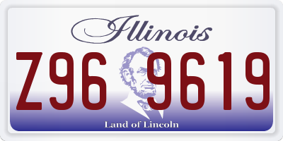 IL license plate Z969619