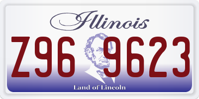 IL license plate Z969623