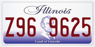 IL license plate Z969625