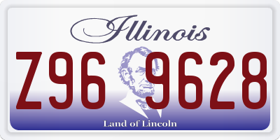 IL license plate Z969628