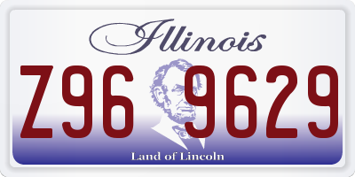 IL license plate Z969629