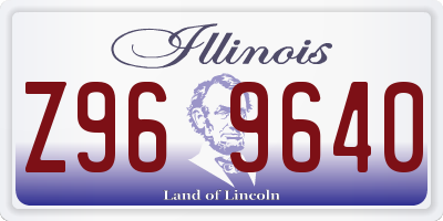 IL license plate Z969640