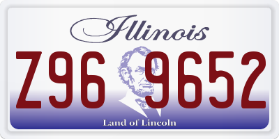 IL license plate Z969652