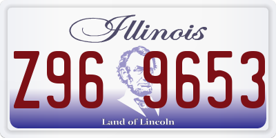 IL license plate Z969653