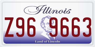 IL license plate Z969663