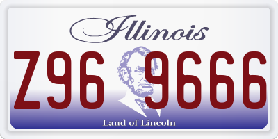 IL license plate Z969666