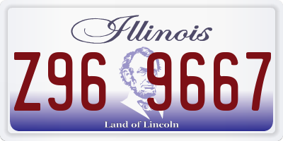 IL license plate Z969667