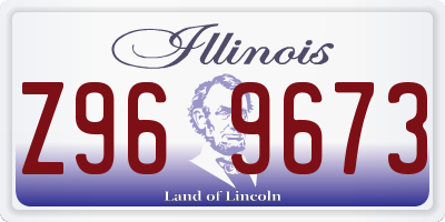 IL license plate Z969673