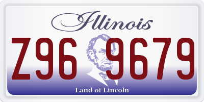 IL license plate Z969679