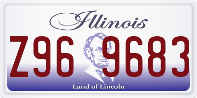 IL license plate Z969683