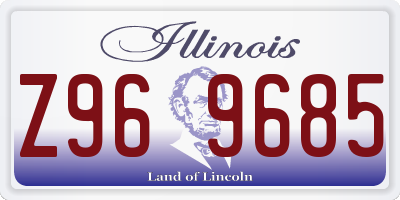 IL license plate Z969685