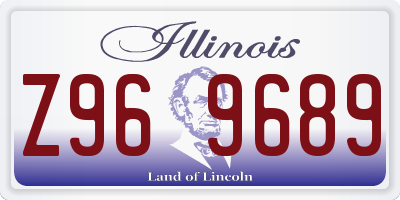 IL license plate Z969689