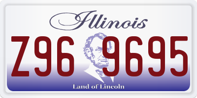 IL license plate Z969695