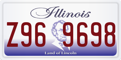 IL license plate Z969698