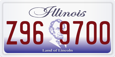 IL license plate Z969700