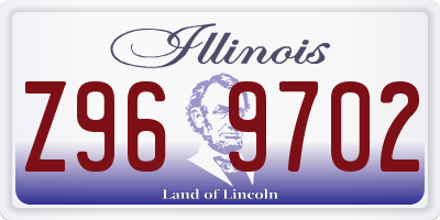 IL license plate Z969702