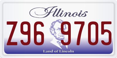 IL license plate Z969705