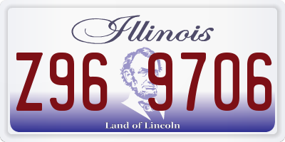 IL license plate Z969706