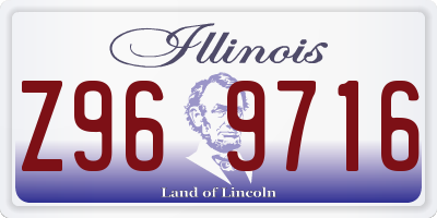 IL license plate Z969716