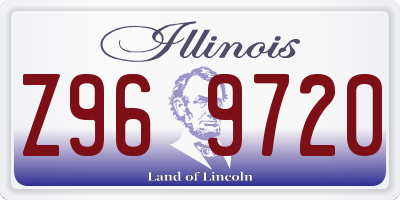 IL license plate Z969720