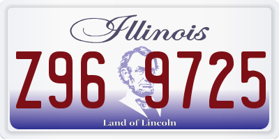 IL license plate Z969725