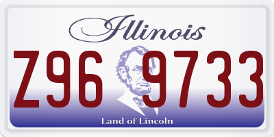 IL license plate Z969733
