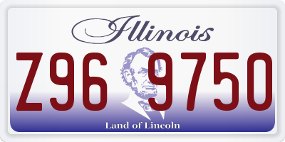 IL license plate Z969750