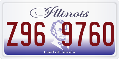 IL license plate Z969760