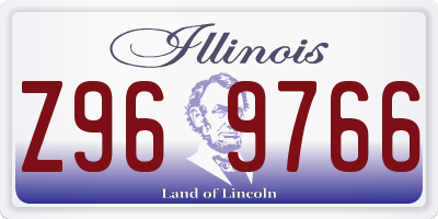 IL license plate Z969766
