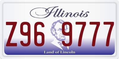 IL license plate Z969777