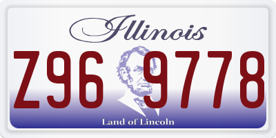 IL license plate Z969778