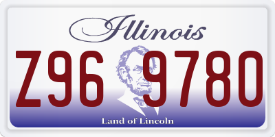 IL license plate Z969780