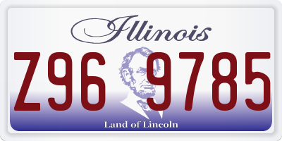 IL license plate Z969785