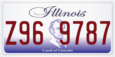 IL license plate Z969787