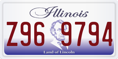 IL license plate Z969794