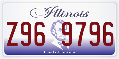 IL license plate Z969796