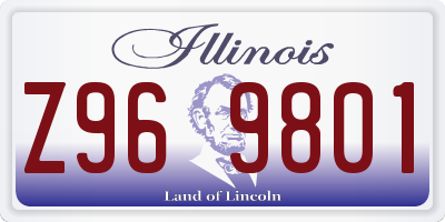 IL license plate Z969801