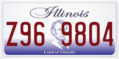 IL license plate Z969804